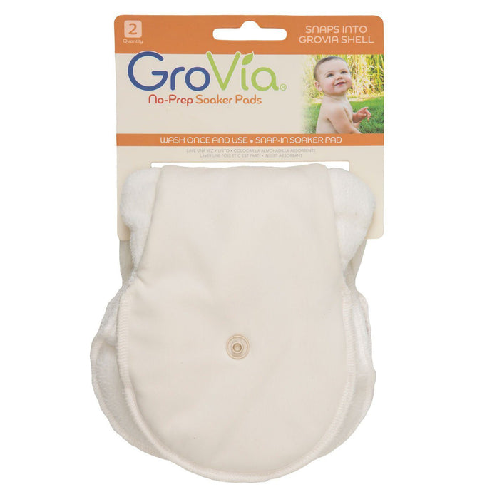 The Cloth Nappy Company Malta Grovia No Prep terry Soaker Pads 2x hybrid shell diapers snap in