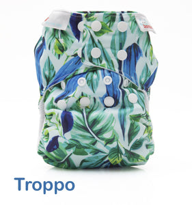 Bambooty One Size All in Two Troppo print The Cloth Nappy Company Malta