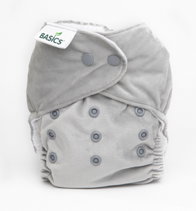 The Cloth Nappy Company Bambooty Basics AI2 reusable nappies elephant grey
