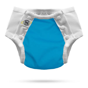 Super Undies Big Kid Training Pants with Snaps Pull Ups Bedwetting Incontinence The Cloth Nappy Company Malta Aqua