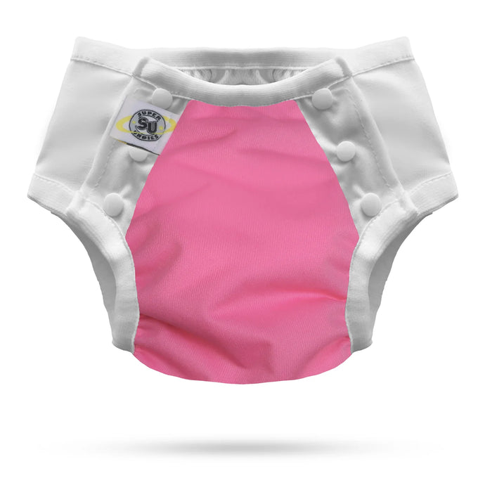 Super Undies Big Kid Training Pants with Snaps Pull Ups Bedwetting Incontinence The Cloth Nappy Company Malta Pink
