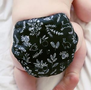 The Cloth Nappy Company La Petite Ourse All in One Nappy botanical