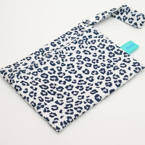The Cloth Nappy Company Malta Cheeky Wipes Reusable Wet bag wetbag cloth period pads cloth wipes leopard grey