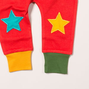 The Cloth Nappy Company Malta Little Green Radicals Red Star Joggers detail