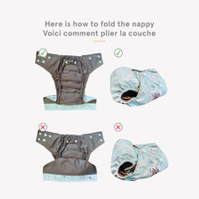 Load image into Gallery viewer, The Cloth Nappy Company La Petite Ourse All in One Nappy folding nappy