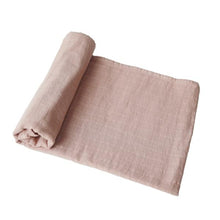 Load image into Gallery viewer, The Cloth Nappy Company Malta Mushie Muslin Swaddle Organic Cotton Blush
