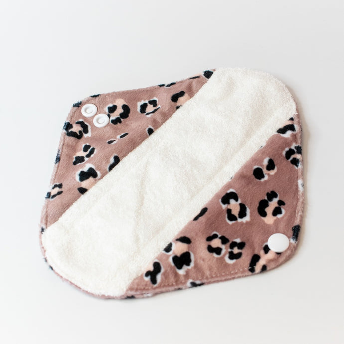 The Cloth Nappy Company Malta Cheeky Wipes reusable sanitary period pads panty liners leopard beige bamboo