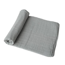 Load image into Gallery viewer, The Cloth Nappy Company Malta Mushie Muslin Swaddle Organic Cotton Belgian Grey