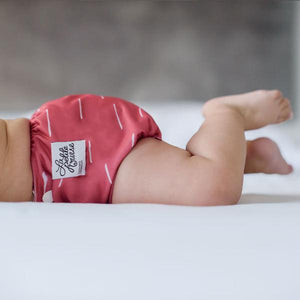 The Cloth Nappy Company La Petite Ourse All in One Nappy Stability baby pose