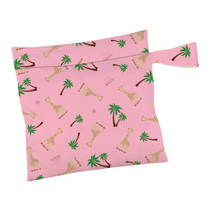 Charlie Banana Reusable Waterproof Tote Bag Sophie Pink print The Cloth Nappy Company Malta