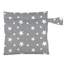 Load image into Gallery viewer, Charlie Banana Reusable Waterproof Tote Bag Twinkle Little Star Grey print The Cloth Nappy Company Malta
