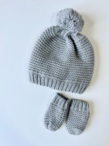 3-6m Winter Hat & Mittens