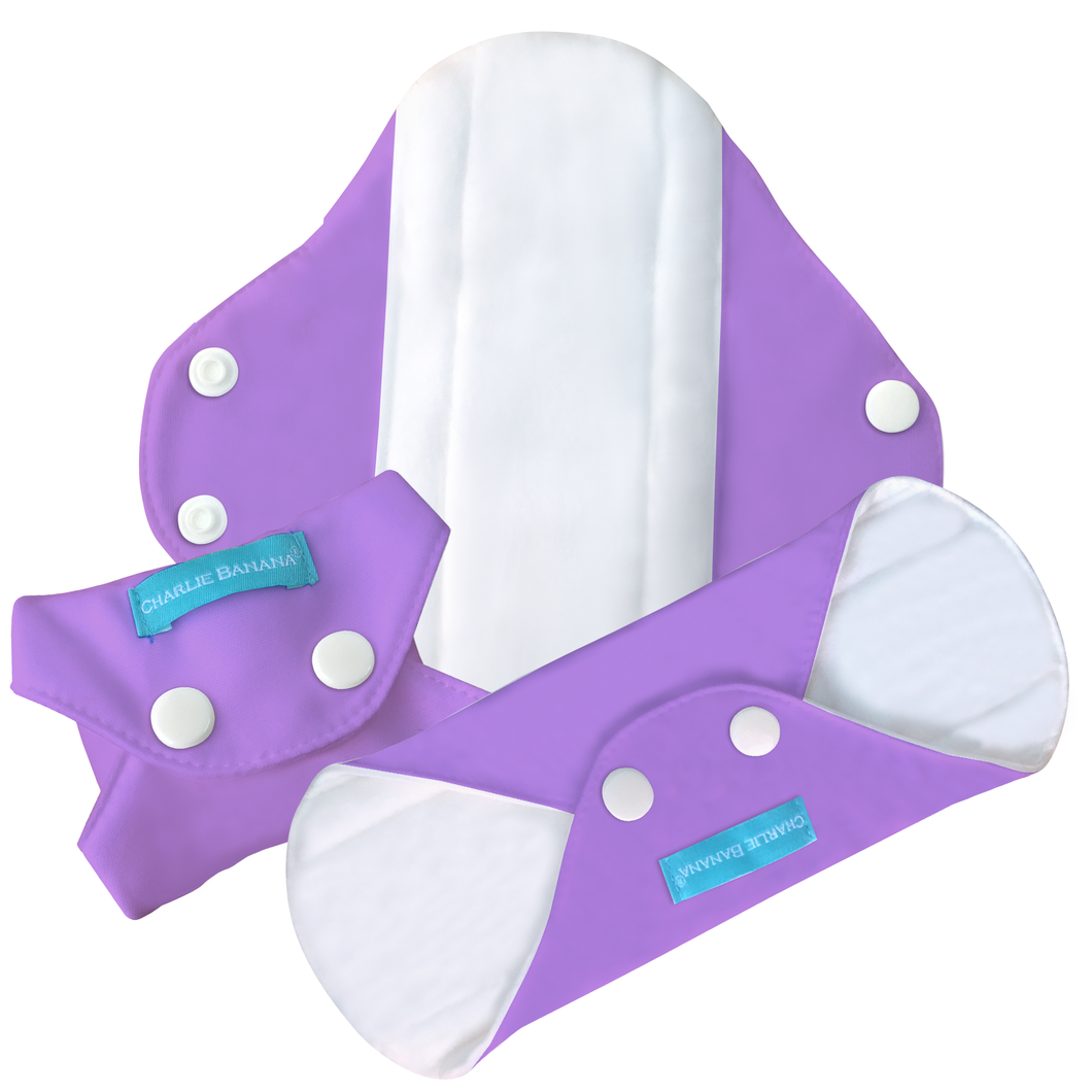 The Cloth Nappy Company Charlie Banana Feminine Care Reusable Regular Pads Lavender