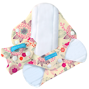 The Cloth Nappy Company Charlie Banana Feminine Care Reusable Regular Pads Peony Blossom