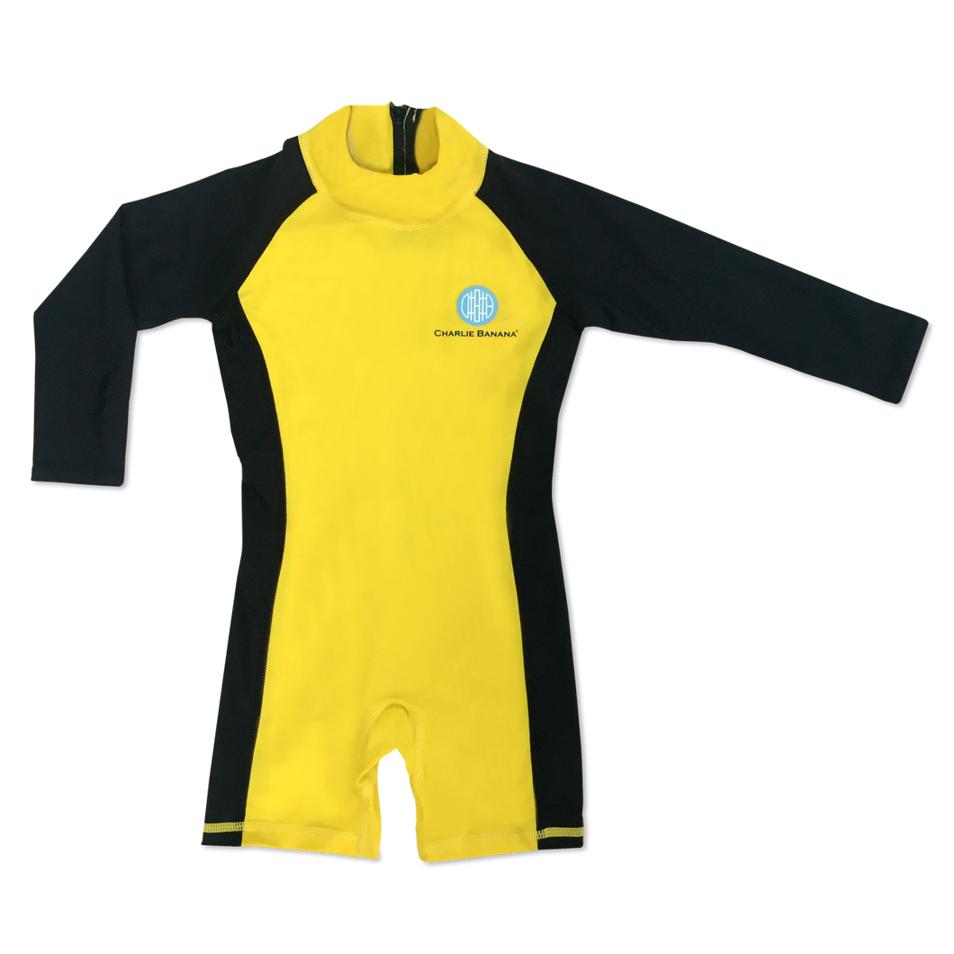 The Cloth Nappy Company Malta Charlie Banana Jumpsuit Wetsuit Swim Beach Yellow front