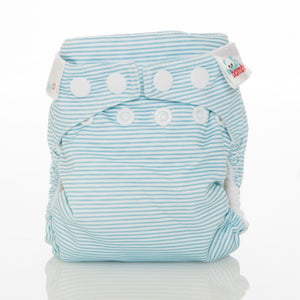 The Cloth Nappy Company Malta Bambooty newborn nappy baby blue sripes