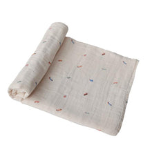 Load image into Gallery viewer, The Cloth Nappy Company Malta Mushie Muslin Swaddle Organic Cotton Retro Cars