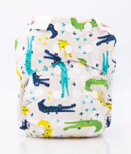 Load image into Gallery viewer, Bambooty One Size All in Two Cranky Crocs print The Cloth Nappy Company Malta