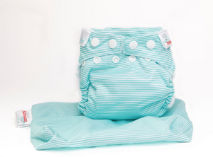 The Cloth Nappy Company Malta Bambooty newborn nappy green sripes