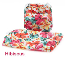 Load image into Gallery viewer, The Cloth Nappy Company Malta Bambooty newborn nappy hibiscus