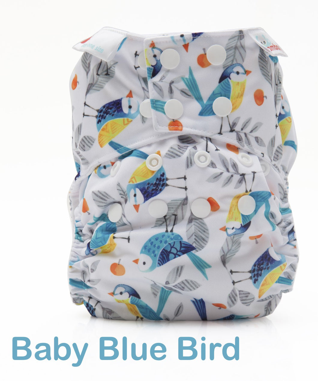 Bambooty One Size All in Two Baby Blue Bird print The Cloth Nappy Company Malta