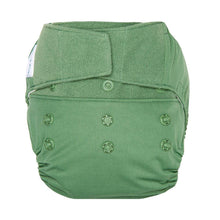 Load image into Gallery viewer, The Cloth Nappy Company Malta Grovia Hybrid Diaper Shell Green Reusable Hook and Loop Velcro Basil
