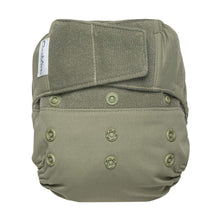 Load image into Gallery viewer, The Cloth Nappy Company Malta Grovia Hybrid Diaper Shell Green Reusable Hook and Loop Velcro Fern