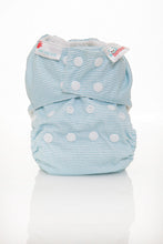 Load image into Gallery viewer, Bambooty One Size All in Two Baby Blue Stripes print The Cloth Nappy Company Malta