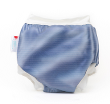 Load image into Gallery viewer, The Cloth Nappy Company Malta Bambooty Swim Nappies reusable navy stripes