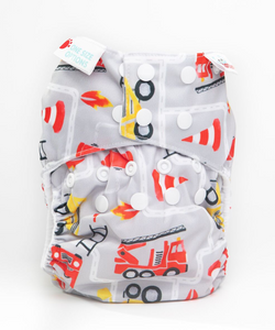 Bambooty One Size All in Two Nee Naw print The Cloth Nappy Company Malta