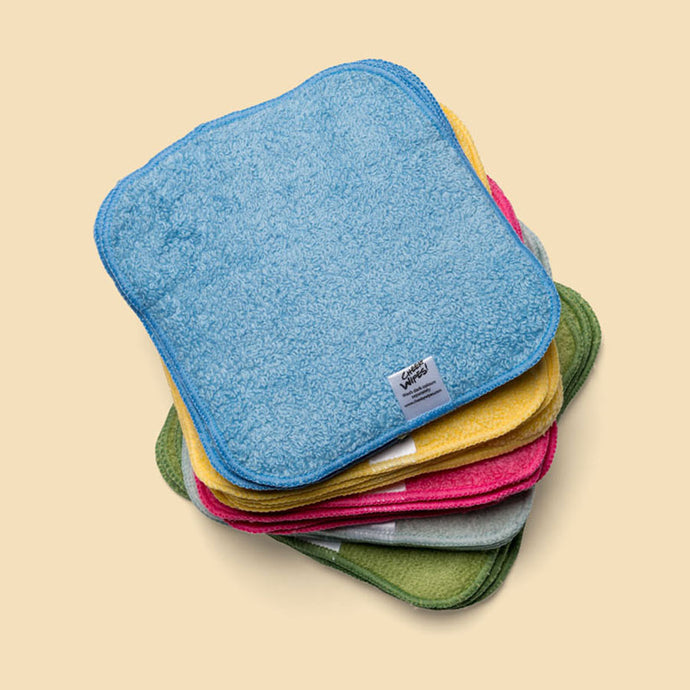 The Cloth Nappy Company Malta Cheeky Wipes Terry Cotton Baby reusable wipes sustainable save money rainbow