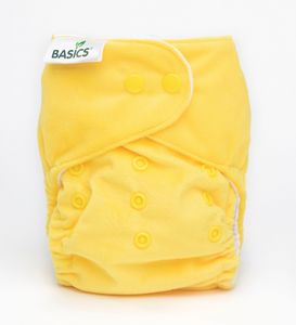 The Cloth Nappy Company Bambooty Basics AI2 reusable nappies lemon