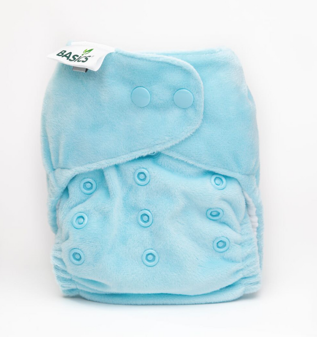 The Cloth Nappy Company Bambooty Basics AI2 reusable nappies new blue